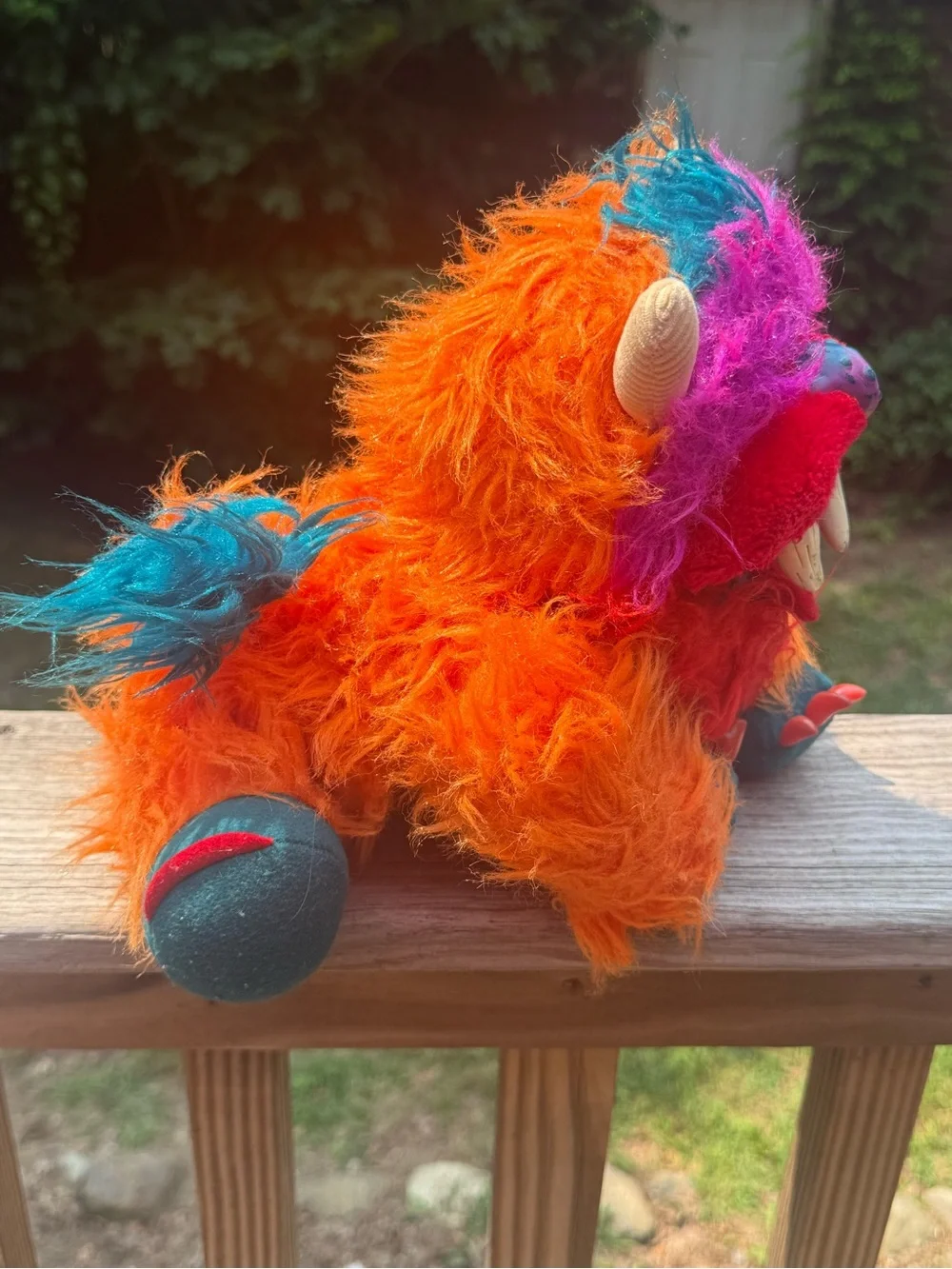 Vintage 1986 My Pet Monster GWONK Hand Puppet Plush Orange AmToy 80s Toy RARE
